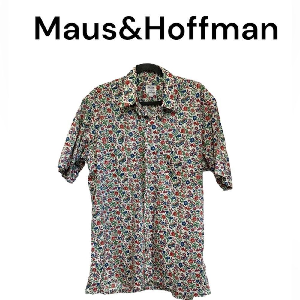 Maus&Hoffman Liberty Of London Fiesta Floral  Print Short Sleeve Button Shirt L